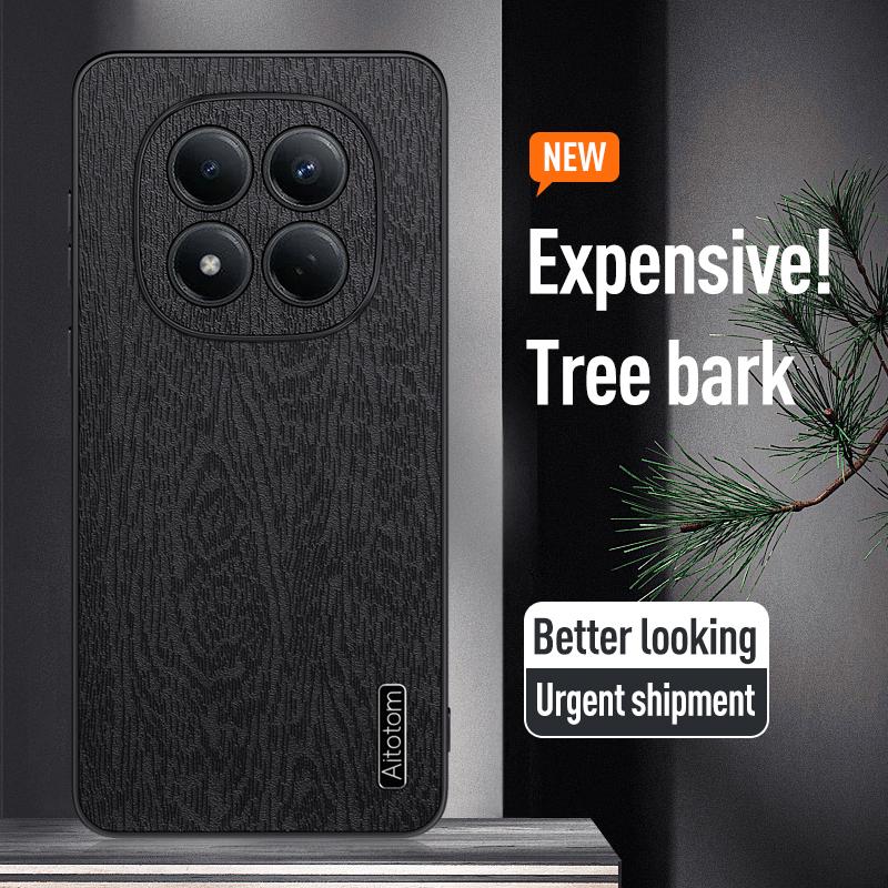 Luxury Tree Pattern Leather Skin Case For Xiaomi Redmi Note 15 14 Pro 5G 4G Xiaomi 15T 14T Pro Hybrid TPU+PU Shockproof Matte Phone Cover Cases