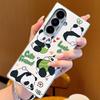 Capa com Padrão de Panda Bebê Fofo Para Samsung Z Fold 7 6 5 Luxuosa Híbrida 3 em 1 Couro Pele Galvanoplastia Capa para Celular Dobrável Para Samsung Z Fold7 Fold6 Fold5