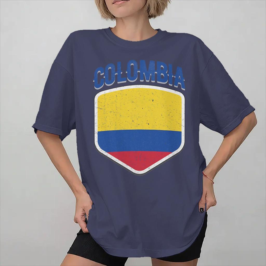 Colombia Flag Footballsoccer Tee Shirt For Unisex Wounisex Gift Idea T Shirts 100 Cotton Clothing