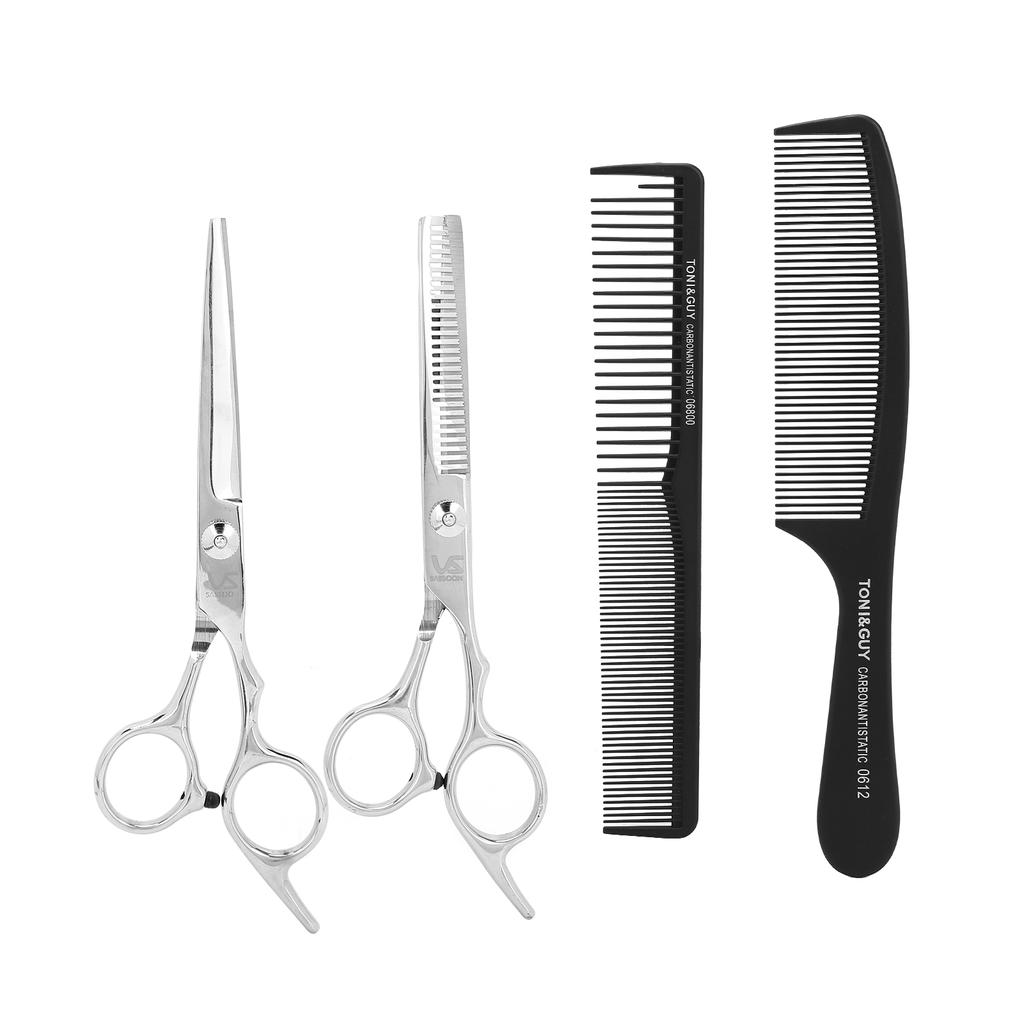 Haarschneidescheren-Set Edelstahl Haarschnitt Ausdünnscheren-Set mit Aufbewahrungsbox