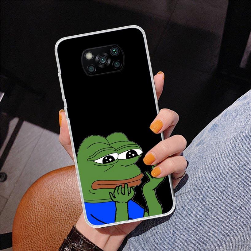 Cute Frogs Party Sad Pepe Phone Case For Xiaomi Poco X7 X6 X5 Pro F7 Ultra Redmi 15C 15 13C 13 12C 12 10 10A 10C 9 9A 9C 9T Cove