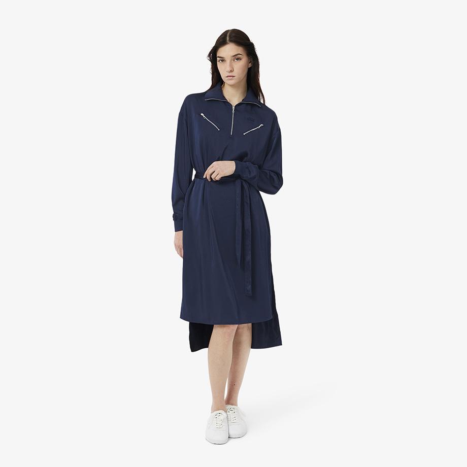 Lacoste Women's Fluid Zip Detail Dress EF9776-55G166