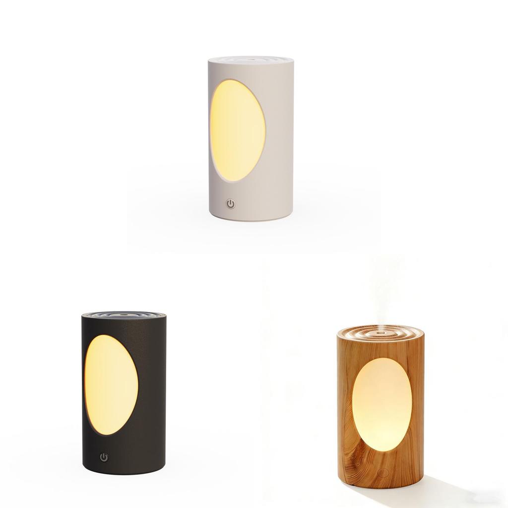 Tree Hole Humidifier Usb Night Light With Wooden Texture For Bedroom Home Use