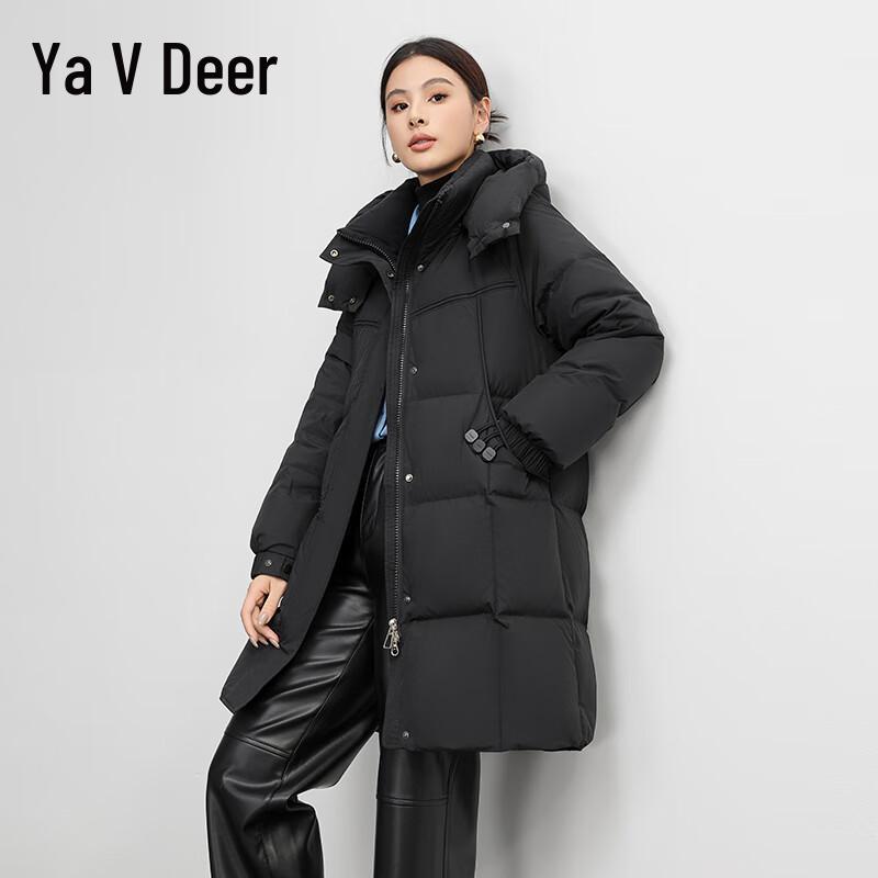 

Yalu Women s 2025 Long Down Jacket with Removable Hood M