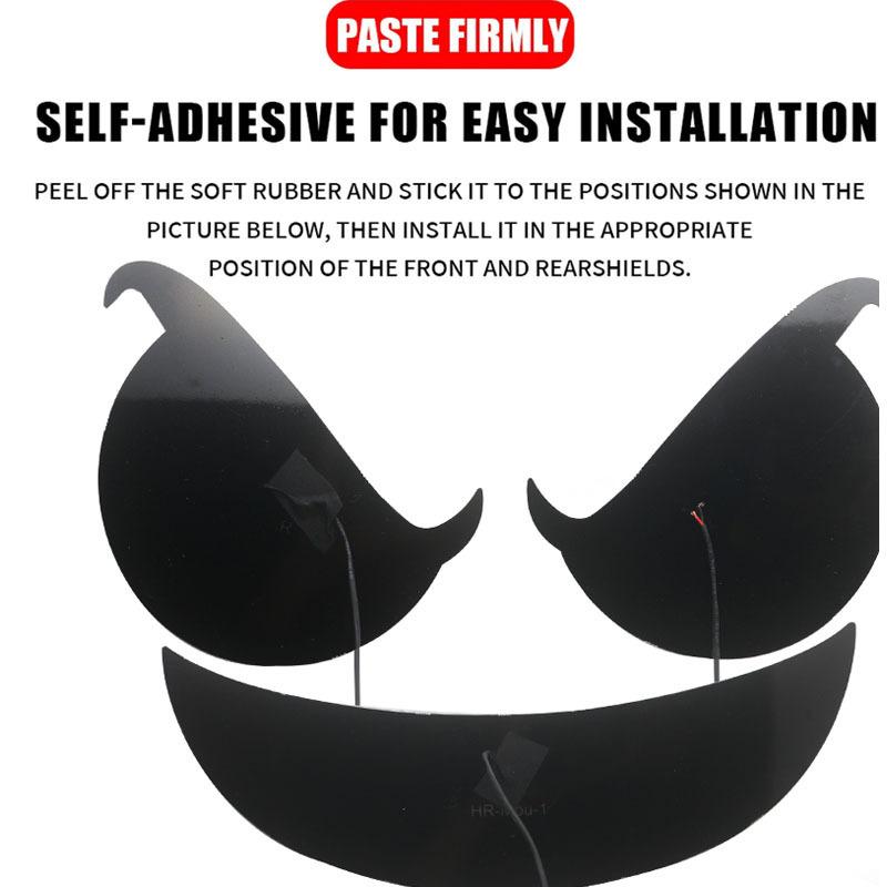 Car Back Window Expression Lights LED Strips Light Panel Car Windshield Display Devil's Eye Decorative Lamps USB Plug Lighting