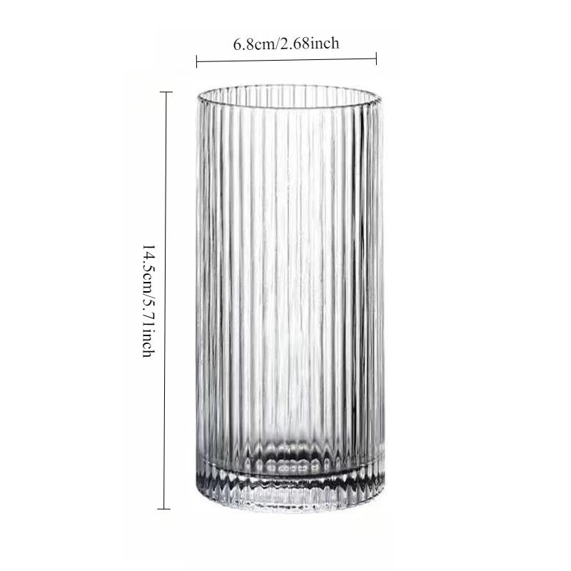 250ml/360ml Korean Style Glass Cups Cocktail Glass Drinking Glasses Mojito Cup Juice Beverage Cups Water Bottle New Year Gifts