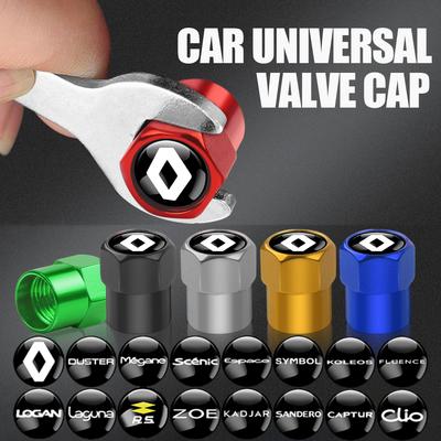 4Pcs Car Goods Dustproof Cap Car Tire Valve Stem Caps Bolt-In For Renault Megane Clio Kadjar Arkana Captur Twingo Talisman Line S888