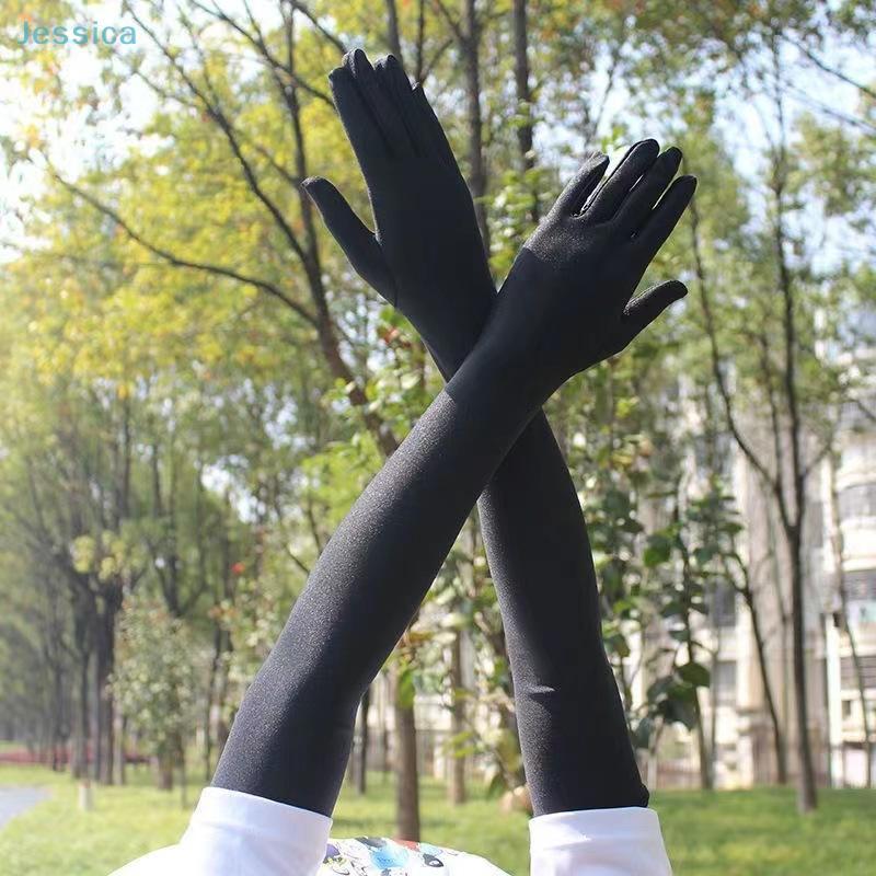 Long Masquerade Party Black Gloves Comfortable Breathable