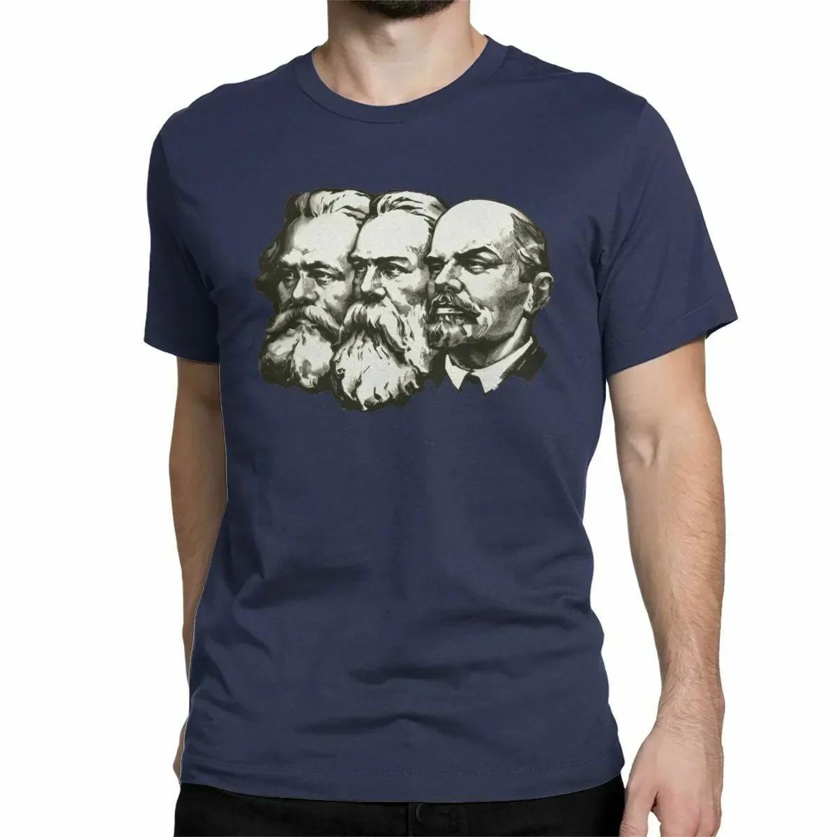 

Communist Marx Engels and Lenin Soviet Communism TShirt 100 Cotton ONeck Summer Short Sleeve Casual Mens Tshirt Size S3XL 4XL