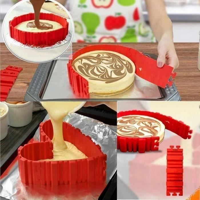 Cake Mold - Magic - 4pcs - Food Grade Silicone - Resistant from -40°C To +230°C - Red