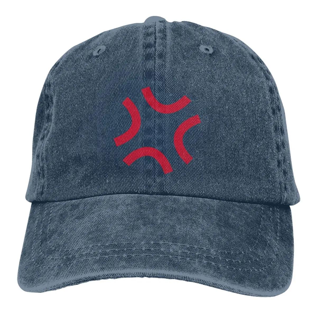 

Anime Angry Logo Funny Denim Cap Fashion Outdoors A Baseball Cap for Men Women Trucker Hat Classic Hat Adjustable