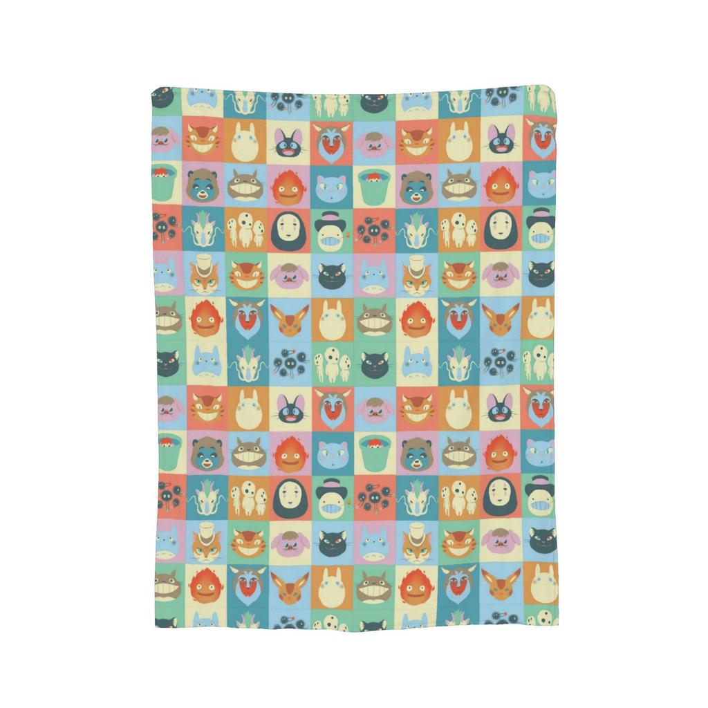 Cute T-Totoros Miyazaki Hayao Blanket Flannel Textile Decor Multi-function Super Soft Throw Blankets for Bed Office Bedspread