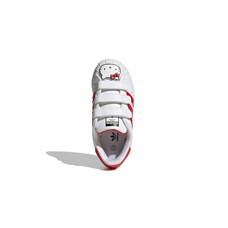 adidas Superstar J 'Allover Debossed Bows' (Unisex) Cloud White / Vivid Red / Core Black Kids' Skateboarding Shoes GV8865