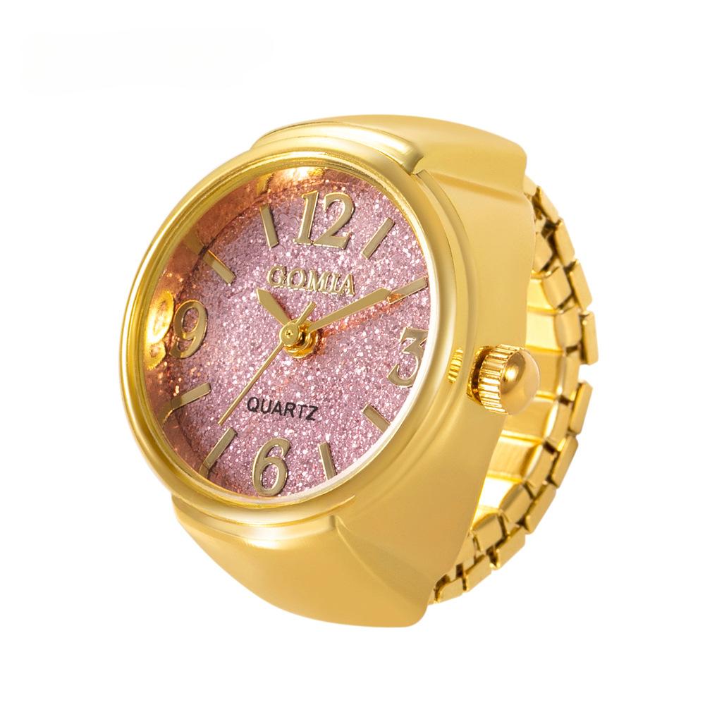 Paar Fingeruhr Ring Vintage Punk Elastisches Legierungsband Herren Damen Schmuck Uhr Römische Ziffern Zifferblatt 28 Stile Mini Quarzuhren