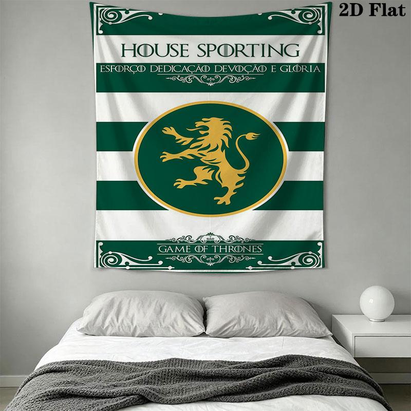 Sporting CP logo Wall Hanging Printed Fabric Blanket Decorative Tapestries for Bedroom Living Room Home Decor