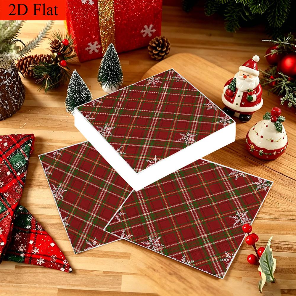 20pcs Disposable Napkins with Snowflake Pattern Print for Wedding,Parties,and Daily Use for Thanksgiving Fall Christmas Table Decoration