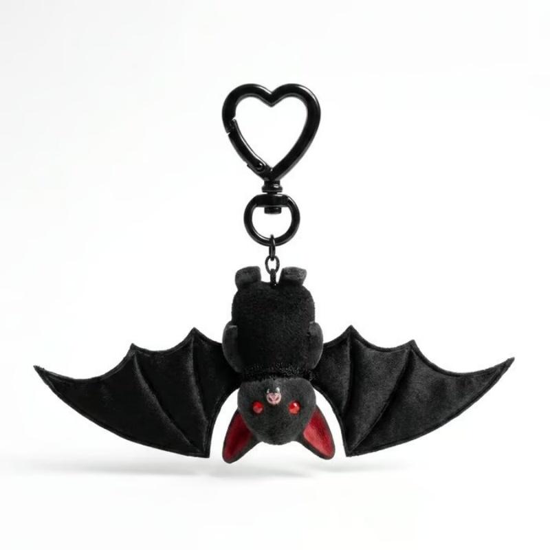 Halloween Goth Bat Keychain Cute Cartoon Black Bat Charm For Party Decor Backpack Decoration Accessories Gifts