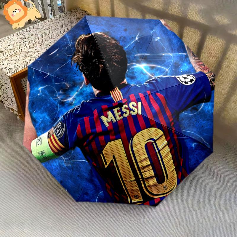 Football Player Background pattern, automatic folding umbrella, portable and foldable design, 8 ribs, a Christmas or birthday gift.