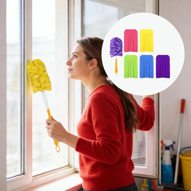 Assorted Shade Dust Refills Cleaning Pads Soft Fiber Fabric For Fan Window Living Zone Workplace Floor Car Maintenance