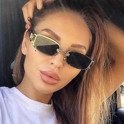 Eleganckie Prostokątne Okulary Przeciwsłoneczne Damskie Męskie Markowe Klasyczne Okulary Słoneczne Damskie Męskie Designer Vintage Codzienne Okulary