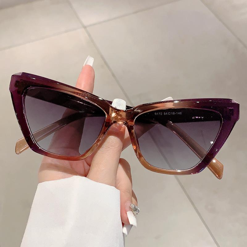 Big Frame Vintage Cat Eye Sunglasses Women For Men Luxury Brand Designer Sun Glasses Popular Outdoor Punk Sexy Lady Shades Uv400