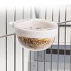 Bird Feeding Bowl Detachable Transparent Bowl Plastic Food Cup For Cage Convenient Hanging Seed Water Feeder for Parrots