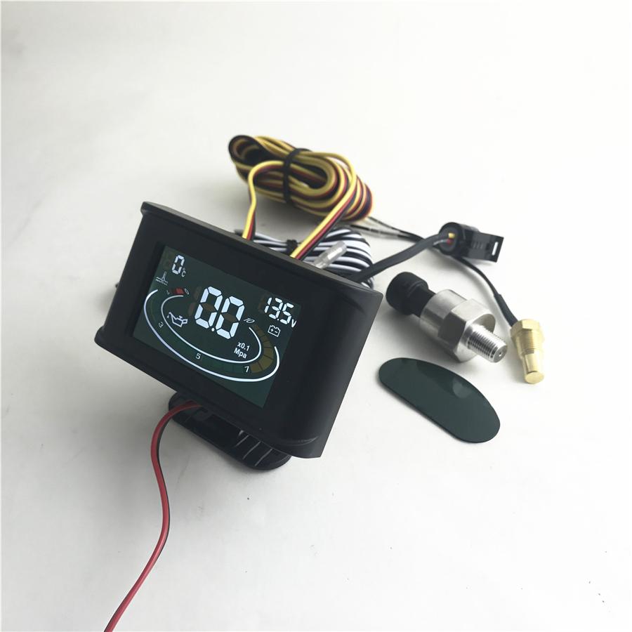 3 in 1 Car Water Temperature + Oil Pressure + Voltmeter Voltage Gauge w/Sensors