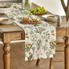 Fashion Floral Pattern Table Runner Heat Insulation Linen Flower Table Cloth Butterfly Vintage Tea Table Decorative Cloth