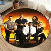Chicago Fire Round Area Rug,Carpet Rug for Living Room Bedroom Sofa Playroom Decor,Non-slip Floor Mat