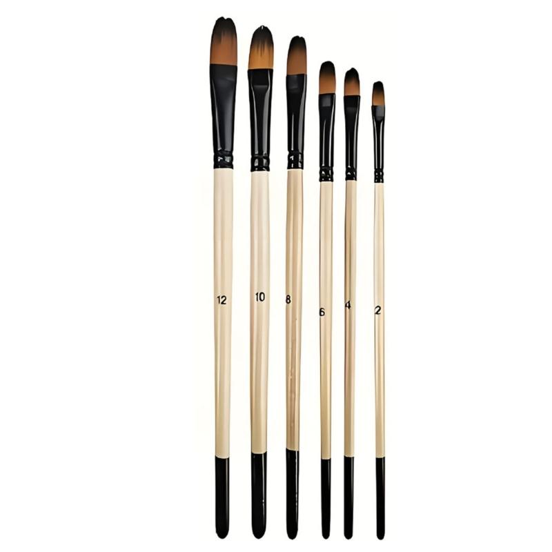 32-teiliges Künstlerpinsel-Set Ergonomischer Holzgriff Nylonborsten Pinsel für Öl-Aquarell-Acryl-Gouache Kunstmalerei