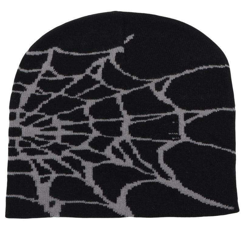 Unisex Spider Web Knit Hat: Warm, Windproof Autumn/Winter Fashion Beanie