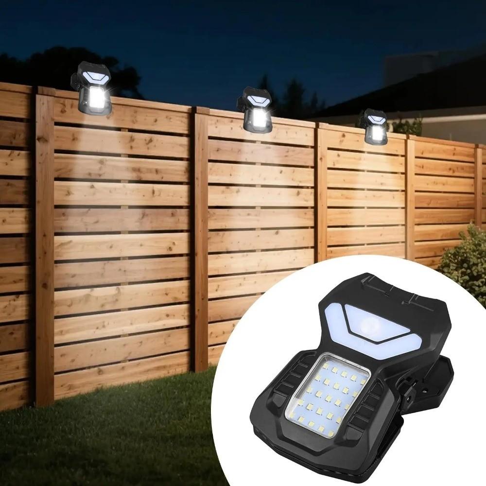 Waterproof Solar Clip-on Lamp Clip On Garden Wall Light Solar Garden Lights  Terrace Lighting