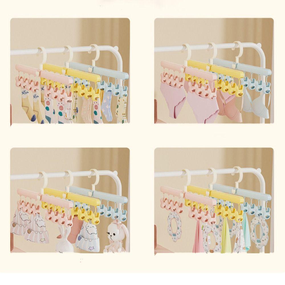 Traceless Laundry Hanger Portable Baby Clothes Hanger Folding Drying Rack  Baby Clothes