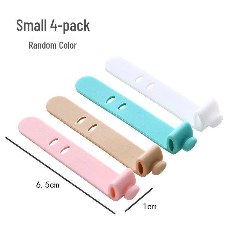 

Силиконовый ремешок-органайзер для кабелей, 4 шт.: Предотвращает потерю и спутывание наушников, зарядных и передающих данные кабелей