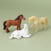 Pvc Horse Model Miniature Figure Set With Three Poses For Home Decor And Collectors