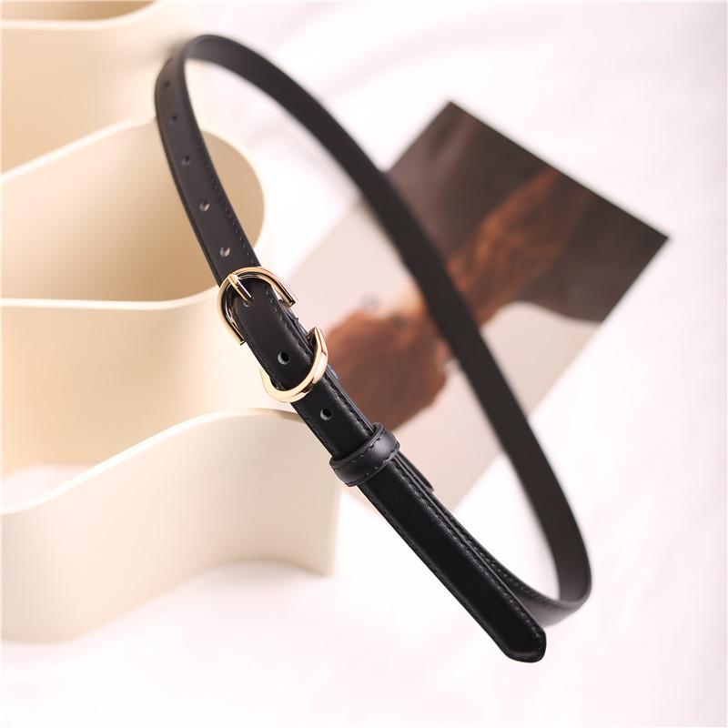 2022 Summer Fashion Narrow Leather Belt - Women's Retro Korean Style