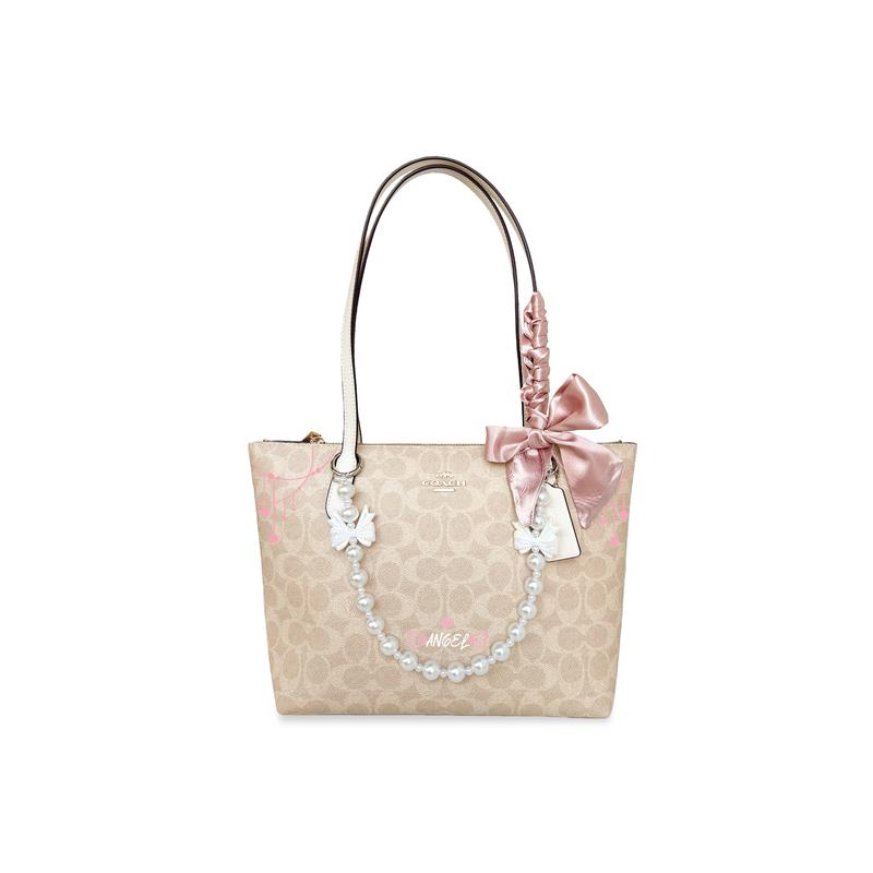 

COACH shoulder bag [Customized bag] Fiona 24 tulip hand-painted pattern fresh and elegant high-end casual Angel basic package (bag + dust bag) золотий