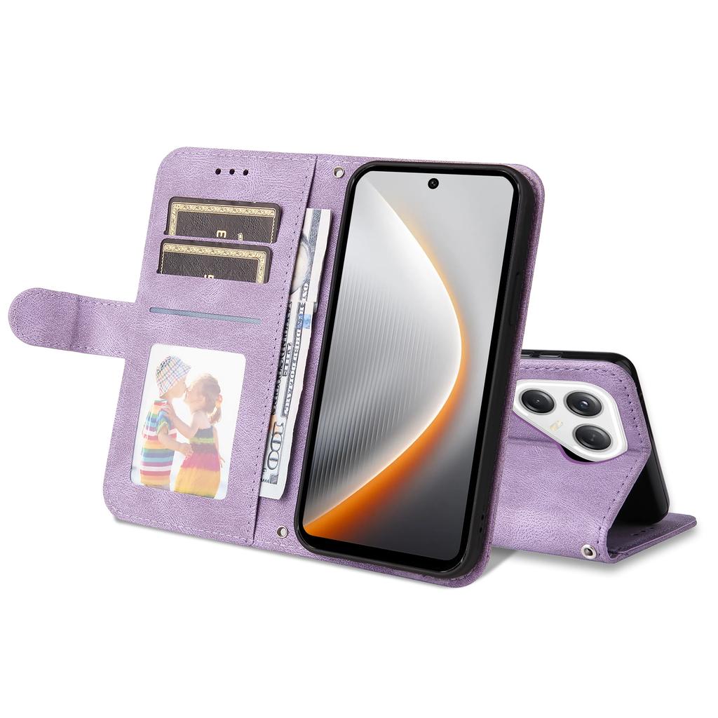 For TECNO Pova 7 Ultra 5G Leather Wallet Cases Skin Touch Phone Cover Stand with Strap