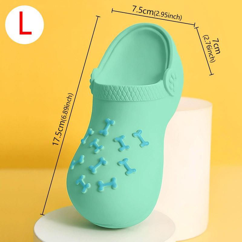 Durable Rubber Slippers-Shaped Chew Toy, Teeth Cleaning & Training, for Aggressive Chewers - Rubber Slippers-Shaped Chew Toy