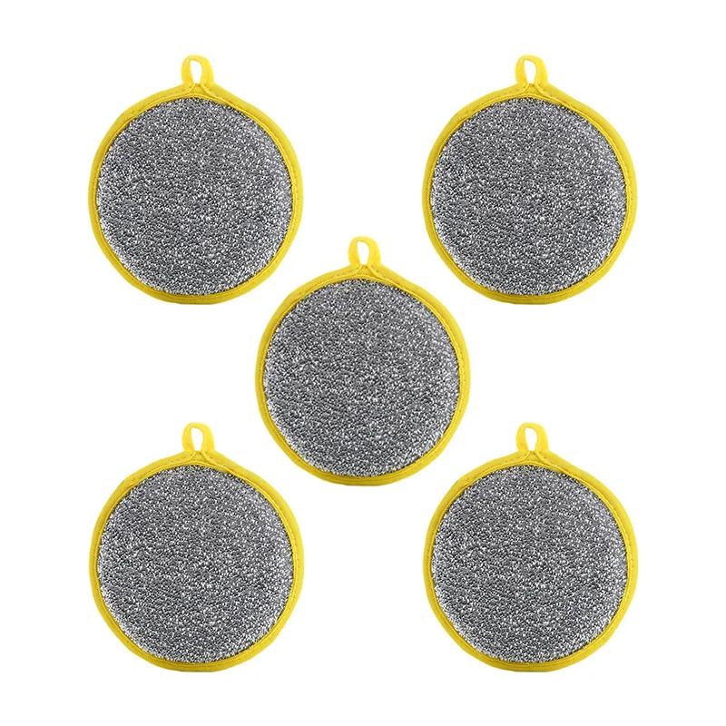 5/10pcs Multi functional double-sided non stick cleaning sponge,non stick oil,reusable pot brush,thickened,kitchen cleaning tool
