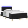 VidaXL Lit Box Spring avec Matelas &amp; LED Noir 120x190 cm Tissu 3342424