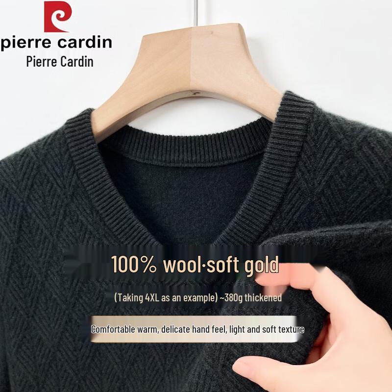 Pierre Cardin Men's 100% Pure Wool V-Neck Sweater