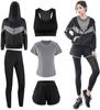 CARLIE KLOSS Yoga and Sportswear and Perfect for and the Gym Style Women's 5-Piece Suit, Sweat-Wicking, Quick-Drying, Breathable, Stretchy, Training,