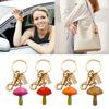 1PC Mushroom Gift Pendant Design Fashion Keychain Marker DIY Creativity Metal Party Cute