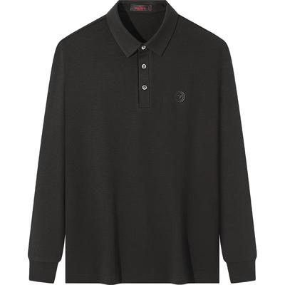 Septwolves Men's Long Sleeve Business Casual Polo Shirt