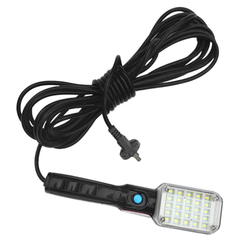 AC 220V LED Flashlight with Magnetic Base 12.5W Rechargeable Work Lights Portable Inspection Construction Light for Car Repair