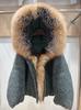 Winter New Luxury Fur Fox Big Fur Collar Hooded Down Jacket Women's Short Thickened Warm Loose Coat