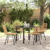 VidaXL Garden Set 5 Pieces Brown Poly Rattan 3379192