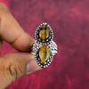 Tiger's Eye 925 Solid Sterling Silver Adjustable, Ring Handmade Gemstone, Gift For Mom Antique Jewelry