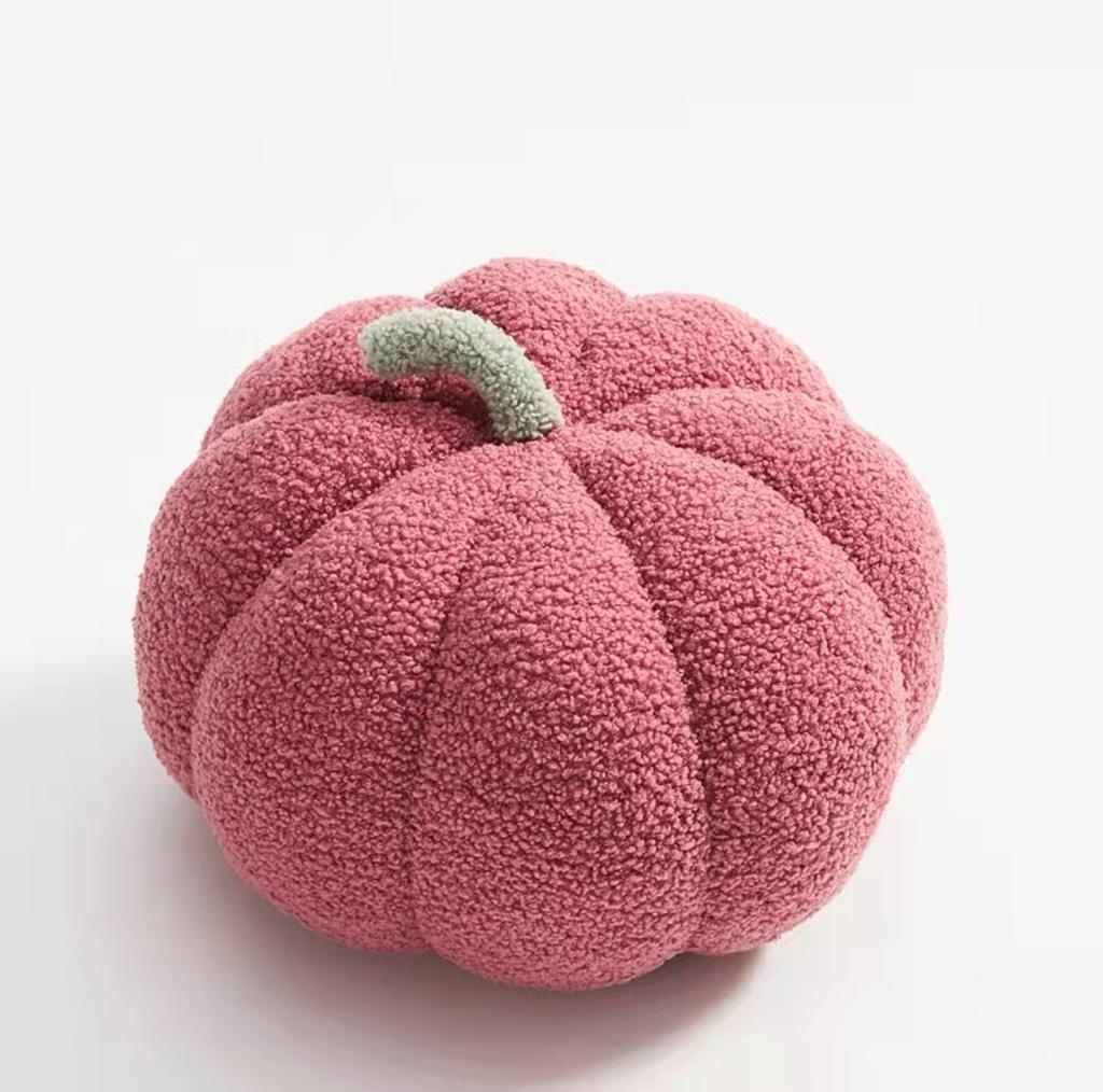 Vintage Colour Pumpkin Shaped Plushie Pillow Nordic Style Room Decor Pillow Plush Dot Point Sofa Living Room Bedside Bed Cushion